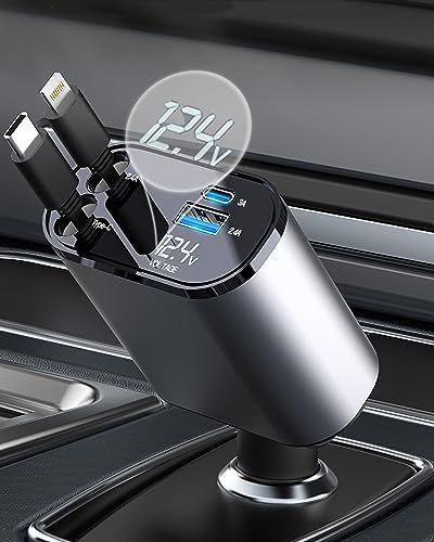 4-in-1 Retractable Fast Car Charger