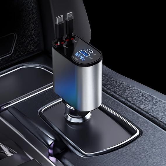 4-in-1 Retractable Fast Car Charger