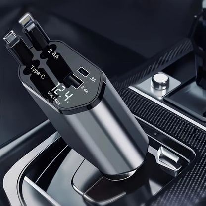 4-in-1 Retractable Fast Car Charger